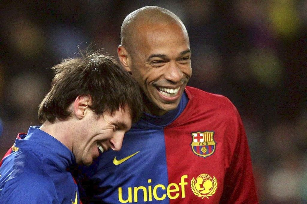  Lionel Messi and Thierry Henry made up a formidable strikeforce at the Nou Camp