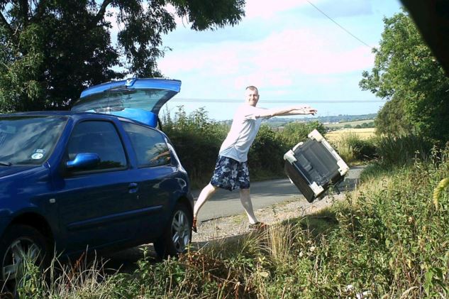  Creep caught dumping his dishwasher down a country lane... despicable