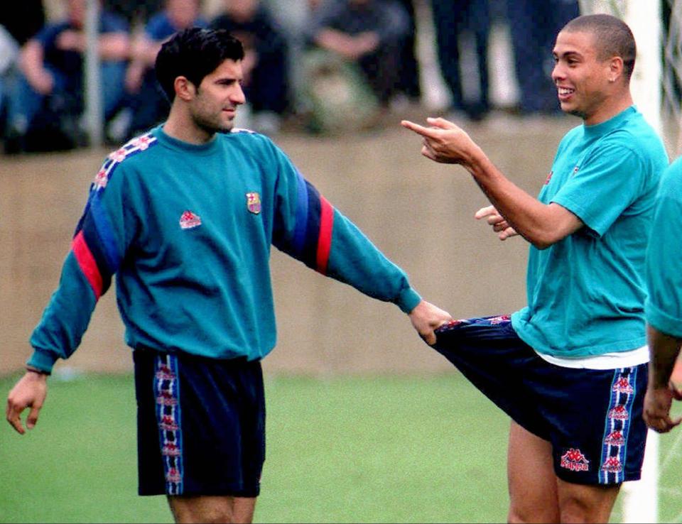  Luis Figo and Ronaldo were together at Barcelona and later at Real Madrid