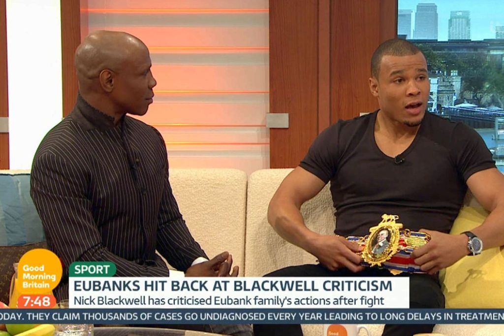  Eubank Jr defended father on Good Morning Britain after Blackwell's criticism