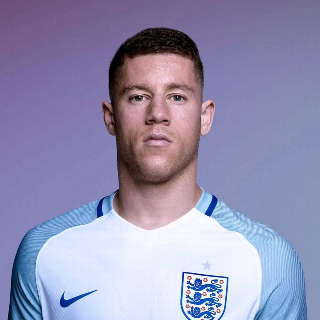 Ross Barkley models the new England kit which will be worn against Holland 