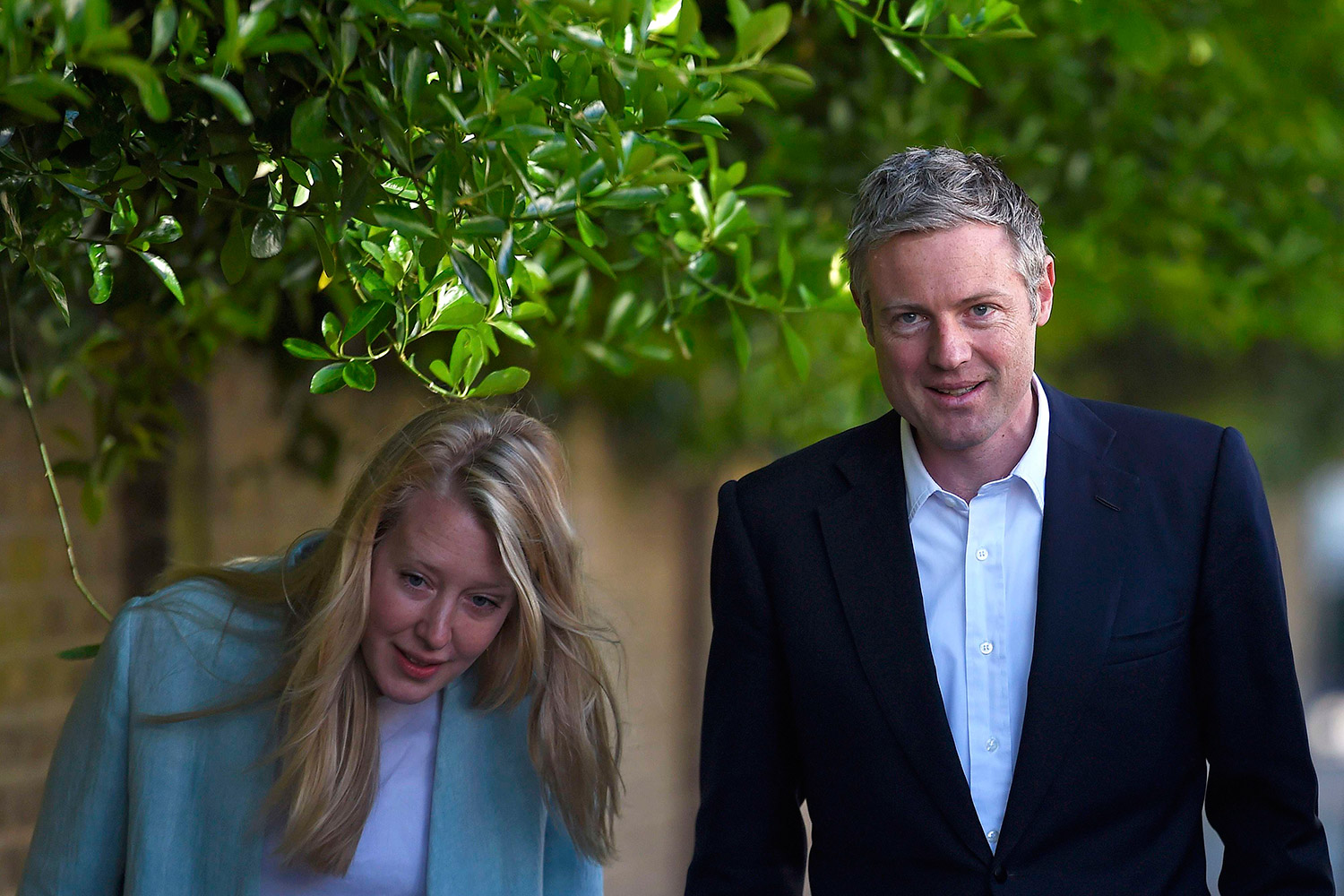 Britain's Conservative candidate for Mayor of London, Zac Goldsmith arrives with his wife Alice, to cast their votes for the London mayoral elections at a polling station in west London, Britain May 5, 2016.