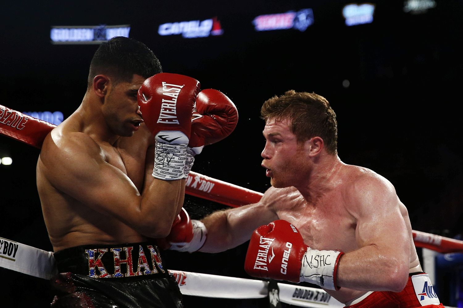 Saul Alvarez took six rounds to knock out Amir Khan and defend his world title