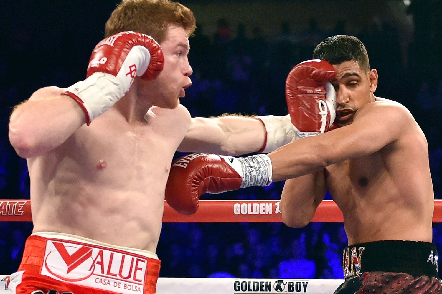 Khan brushed off a few earlier scares but could not handle the power of Canelo