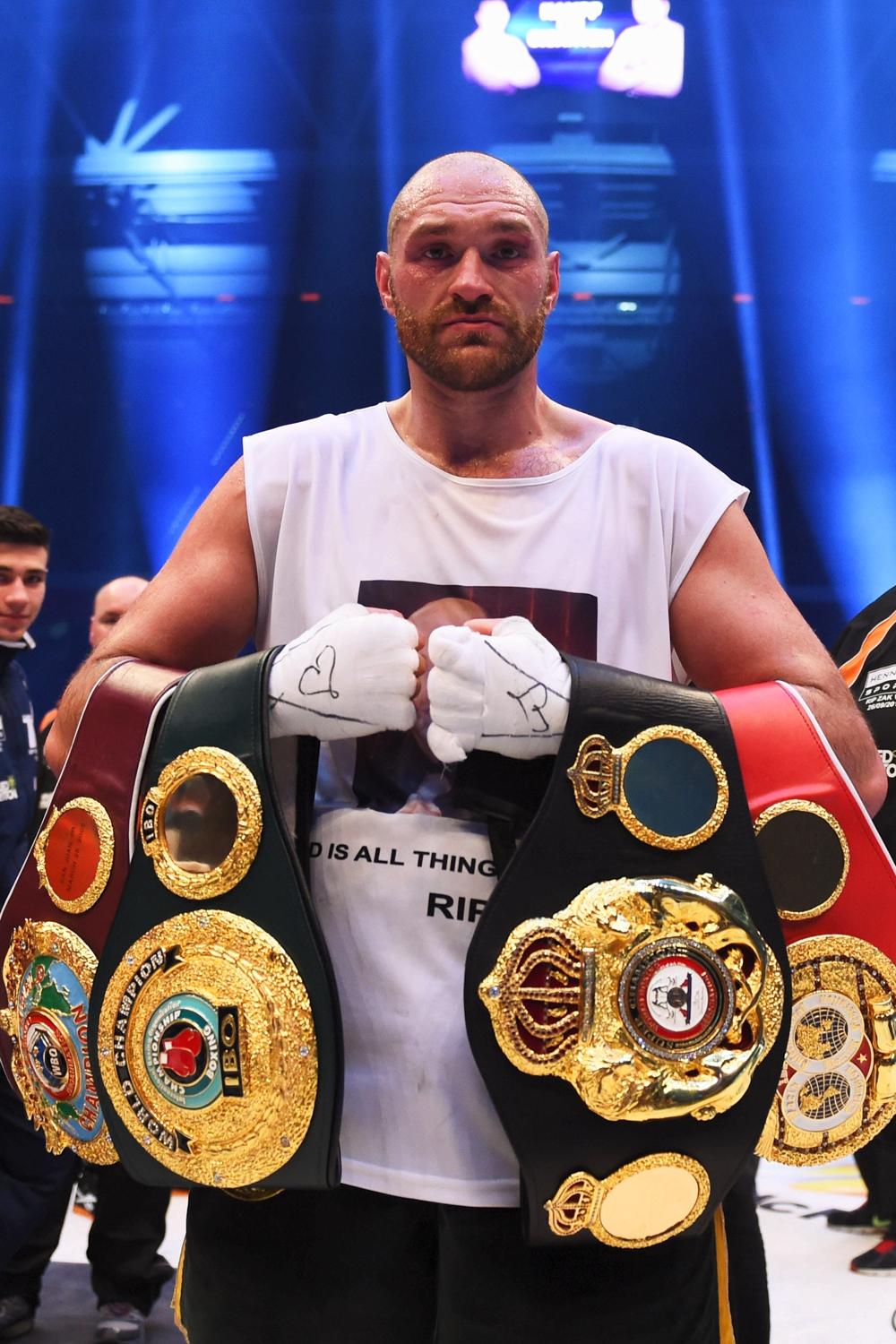 Fury claimed the WBA, WBO and IBF titles when he beat Klitschko