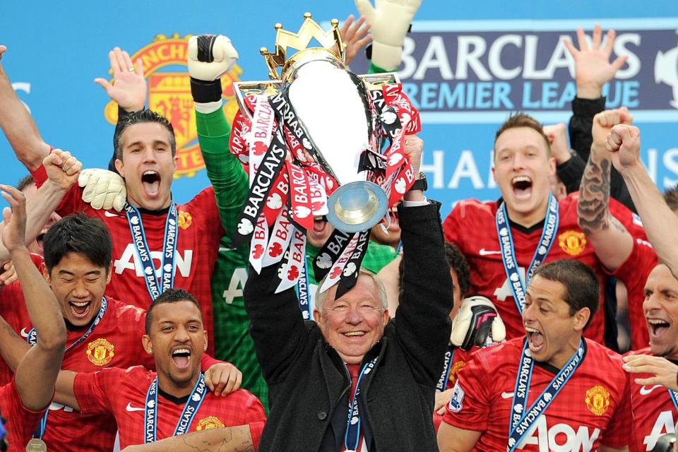 Sir Alex Ferguson won 13 Premier League titles - six of them coming after he announced he was to retire 