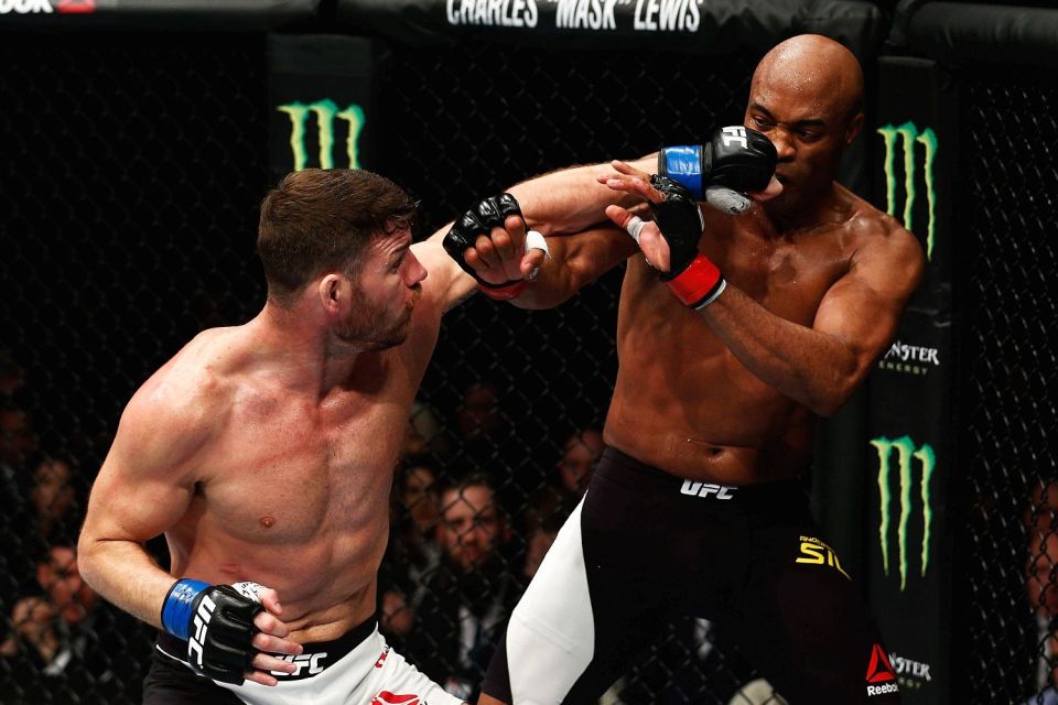  Landmark victory: Bisping defeated former champion Anderson Silva at UFC London