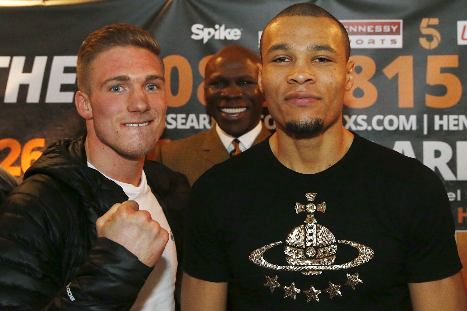 Blackwell and Eubank Jnr pose before their bout for the British middleweight title