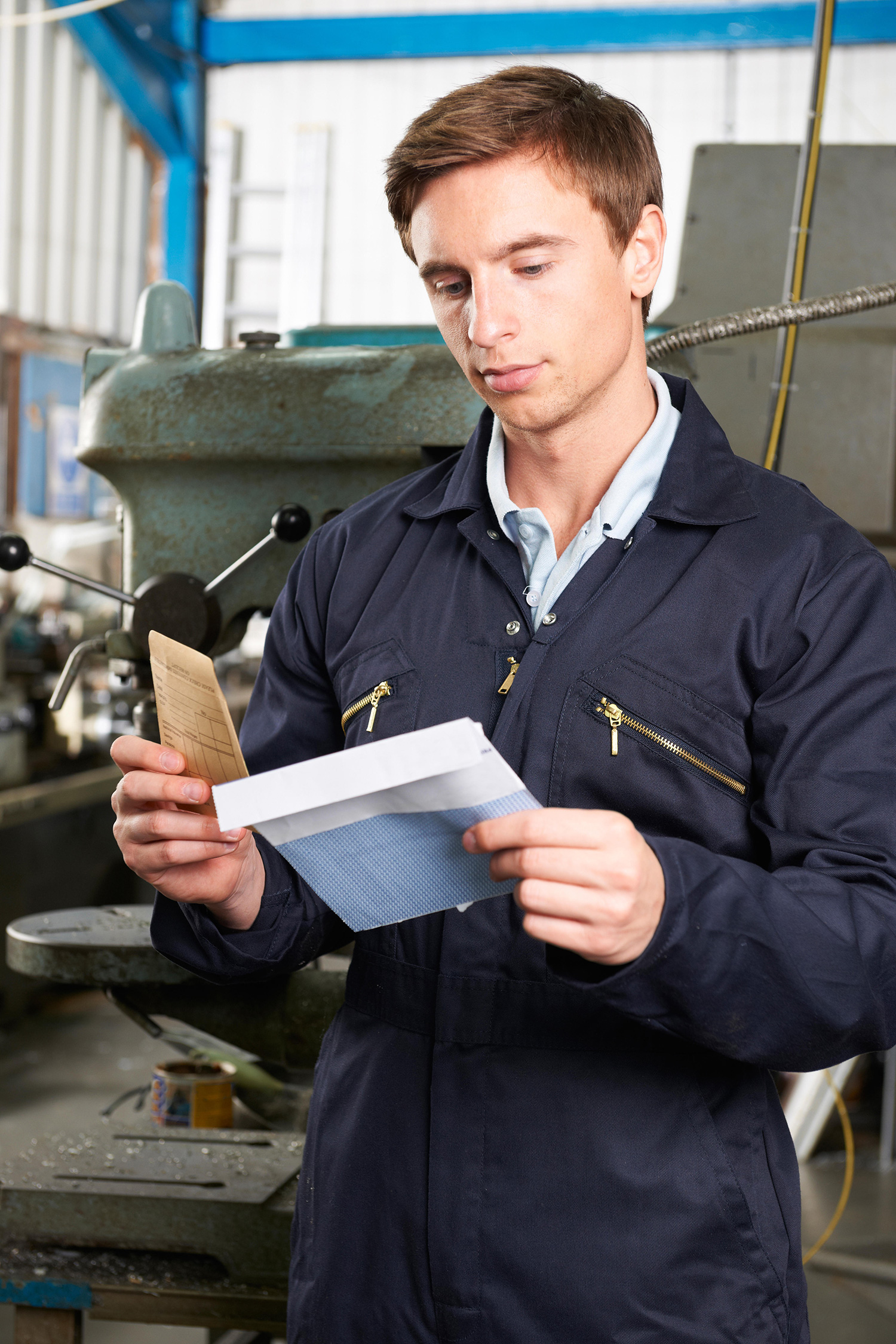 Factory Worker Opening Wage Packet