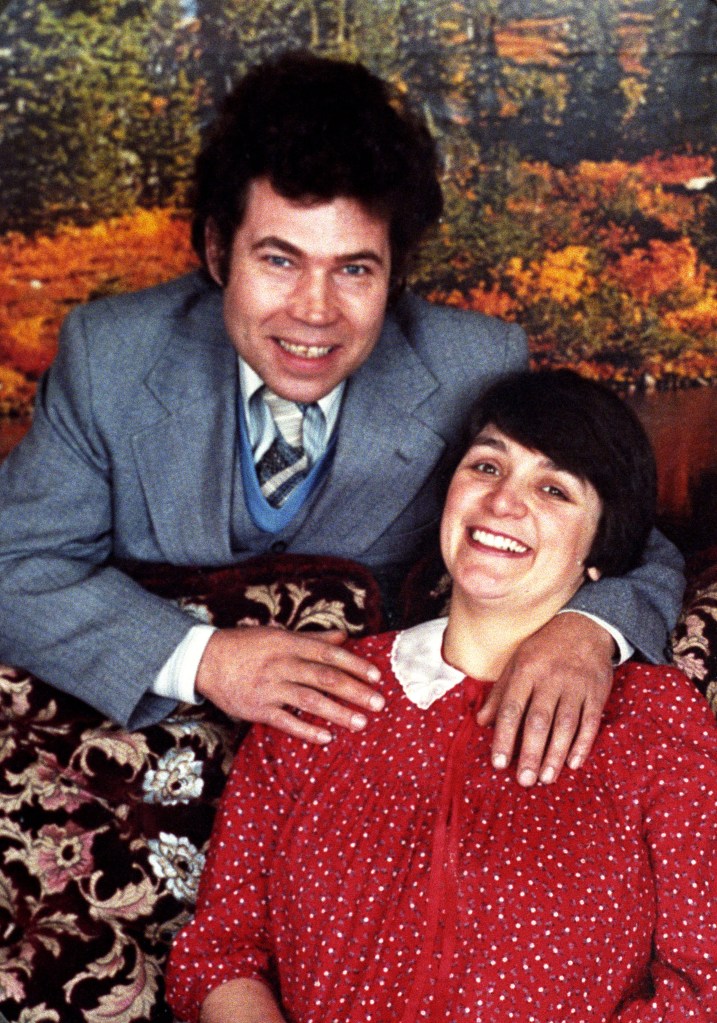  Cheating justice ... Fred West, pictured above with wife Rosemary, managed to conceal a suicide kit during his time in prison