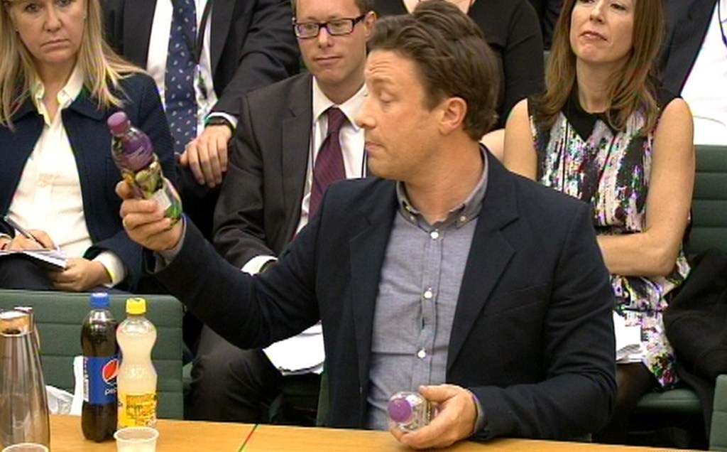 Olympic ban ... TV chef Jamie Oliver called for a ban on companies such as Coca-Cola and McDonald’s 