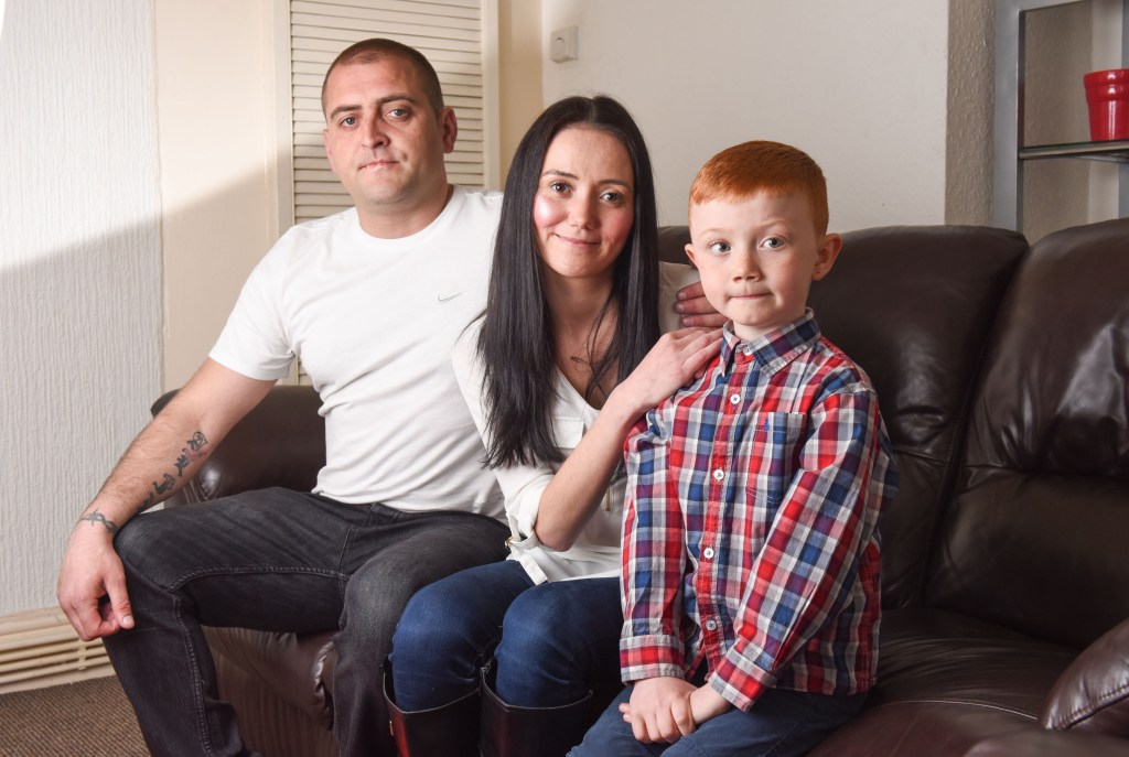  Worried mum Leanne, pictured with her partner Mark and Liam told how she is desperate To discover what is causing Liam's life-threatening condition