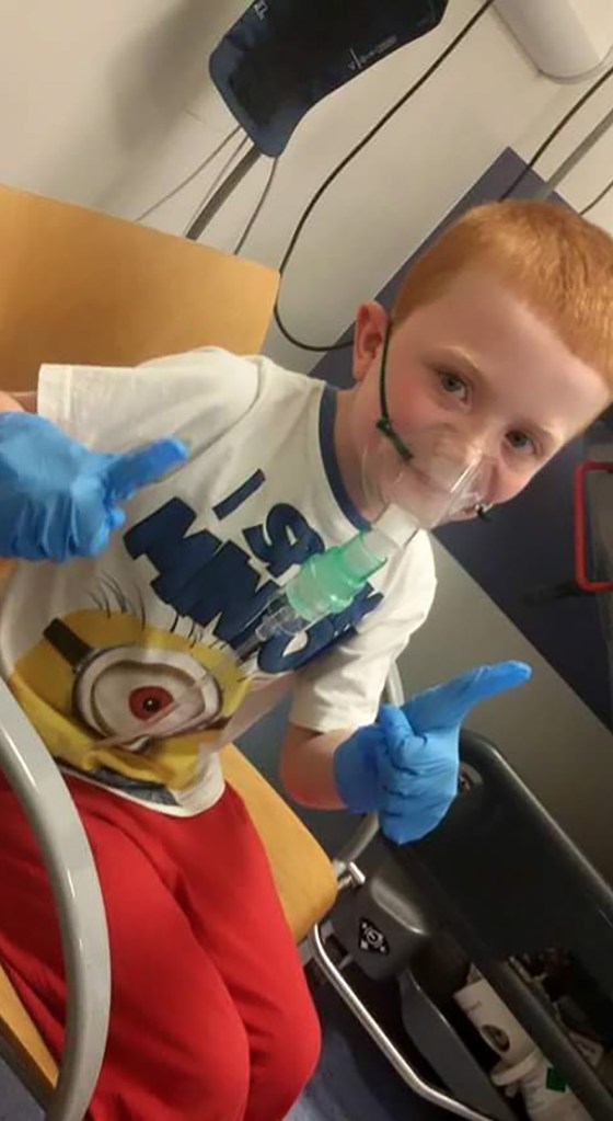  Liam suffered two life-threatening fits while he was being treated at Royal Oldham Hospital before he was moved to North Manchester General