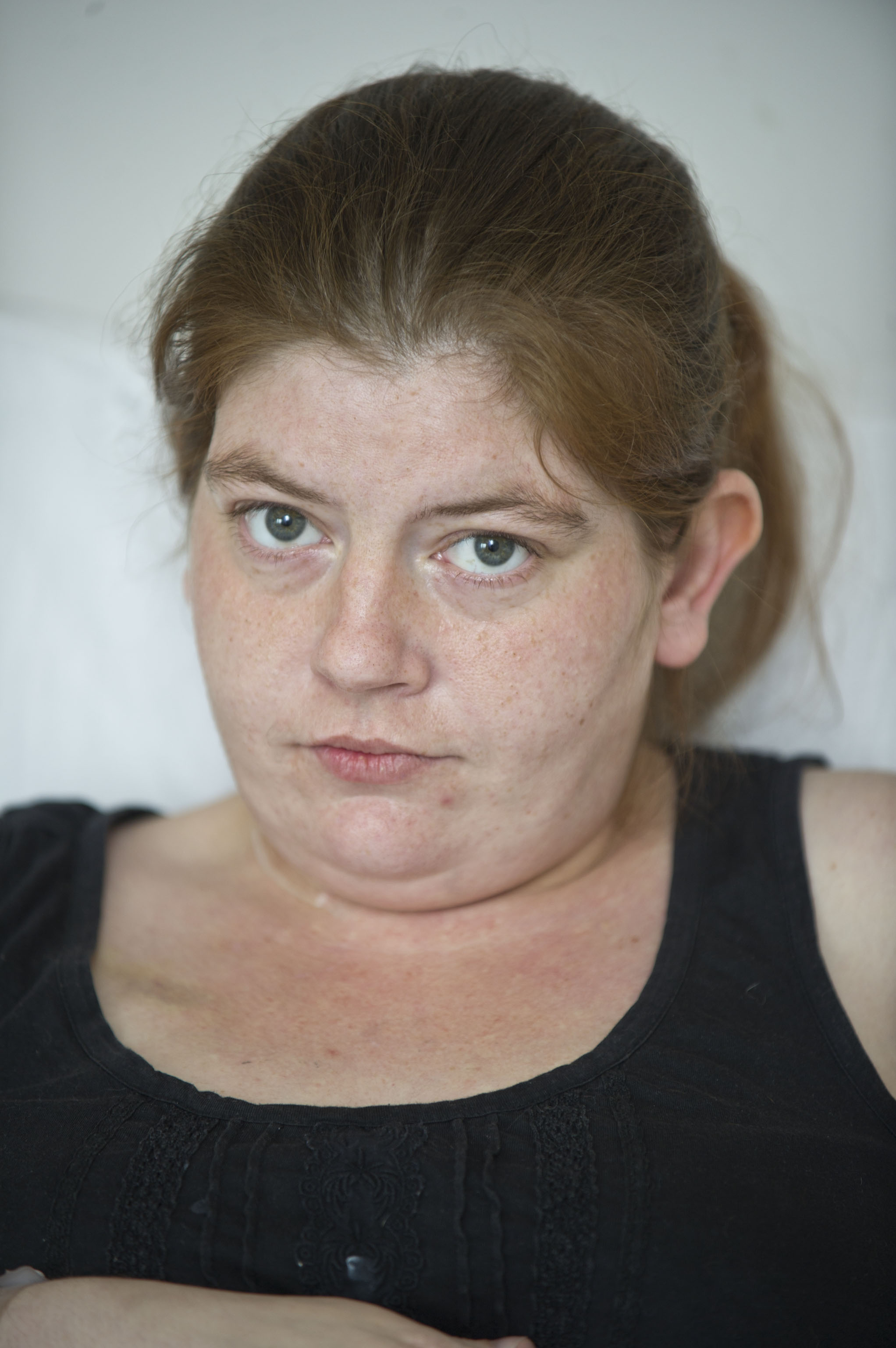  Severely asthmatic expecting mum Margaret Stirling is stuck in hospital because of a fungus infestation at her home