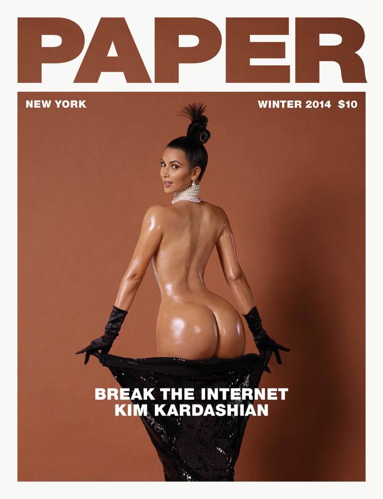  Kim's 2014 Paper magazine cover