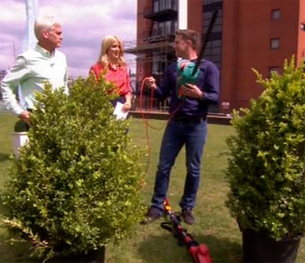  The presenters couldn't resist a quip about "unruly bushes"