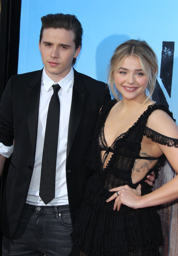 Date ... Brooklyn Beckham and Chloe Grace attend her film premiere for Bad Neighbours 2