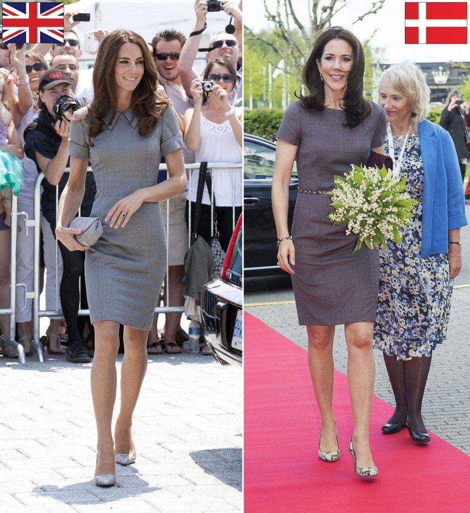  The two women dress in very similar outfits - but Princess Mary is said to have the edge over Kate