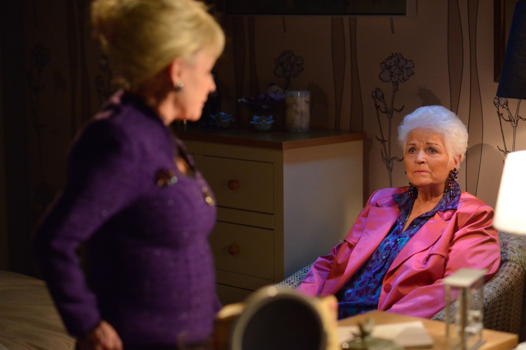  Goodbye ... in her final moments Peggy Mitchell thinks of her family and asks for forgiveness