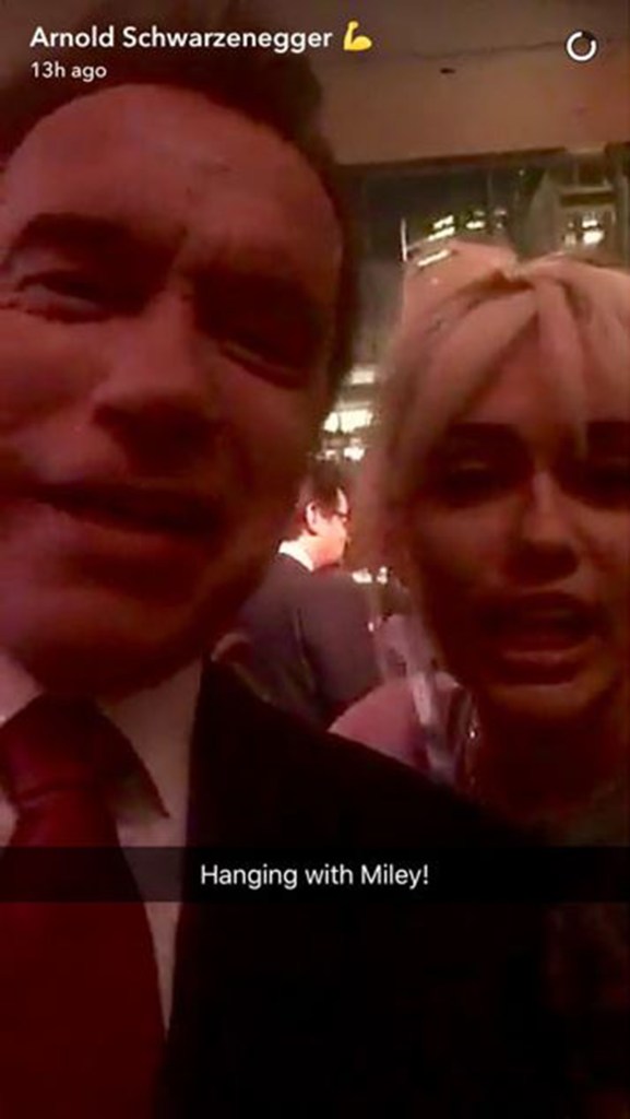  Arnie and Miley entertained their Snapchat followers