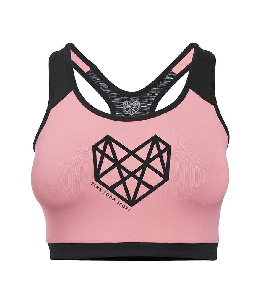 Pink Soda reversible sports bra