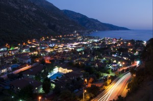 Night view of Oludeniz resort on Aegean SeaGetty Images