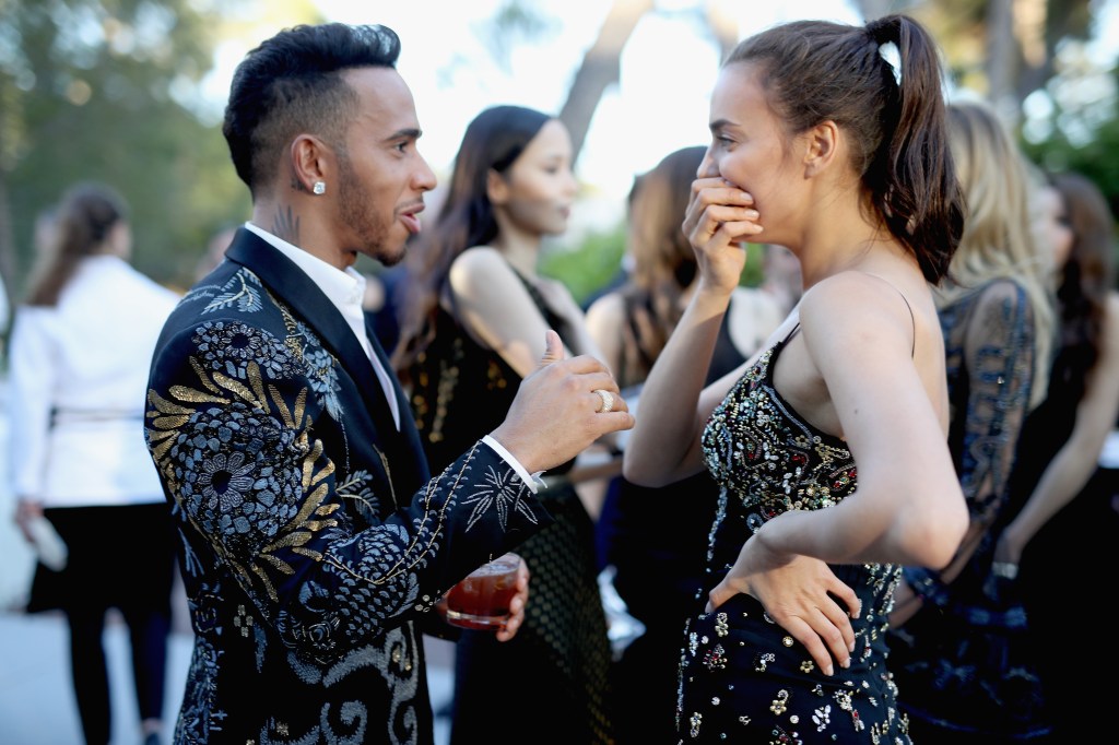  Lewis Hamilton and Irina Shayk attend the Against AIDS Gala at Hotel du Cap-Eden-Roc in May