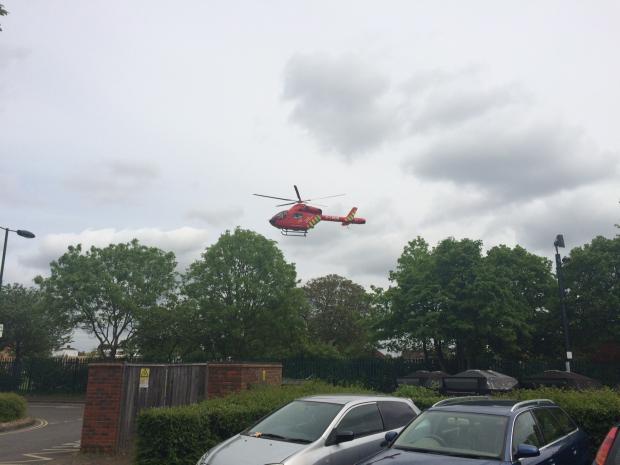  An air ambulance was called to airlift one victim with life threatening injuries to hospital