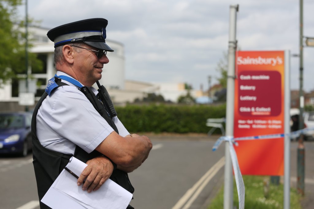  Police were called to the scene around 10:45am today after reports of a man with a knife