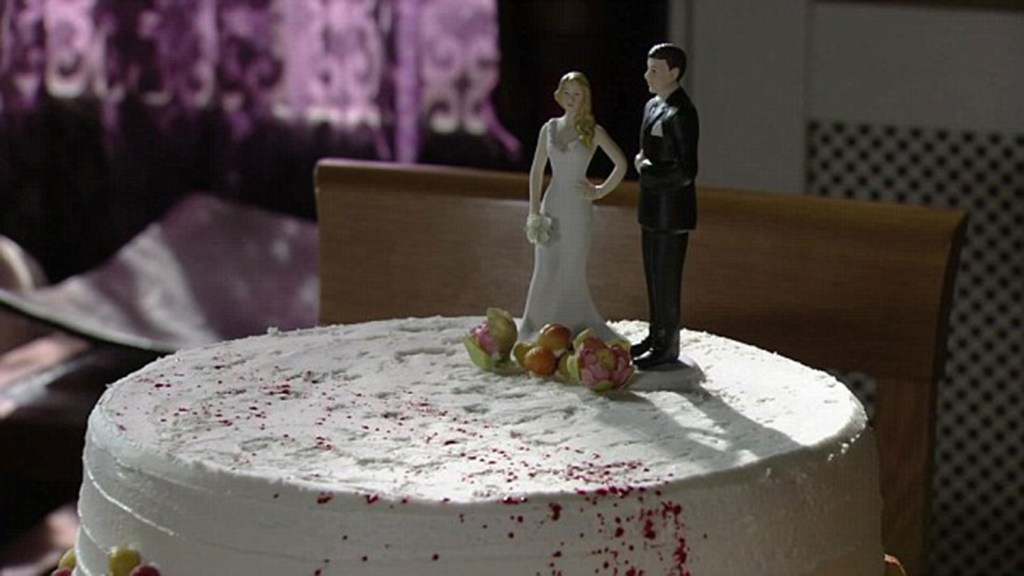 Viewers watched Stacy and Martins wedding cake get splattered with blood during Jane's attack