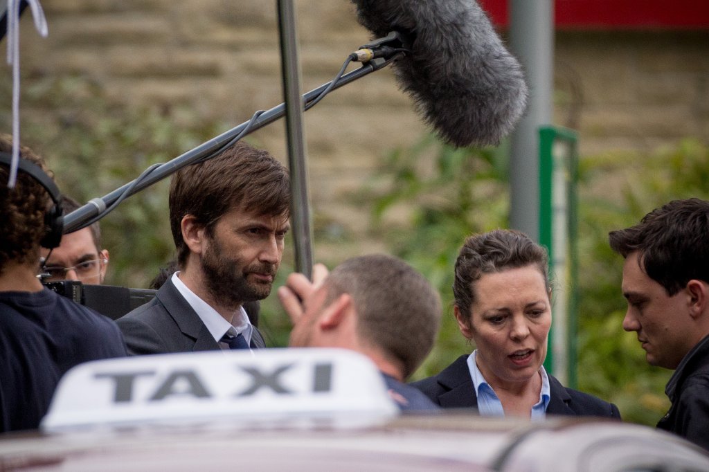  David Tennant and Olivia Colman start filming scenes for Broadchurch in Somerset