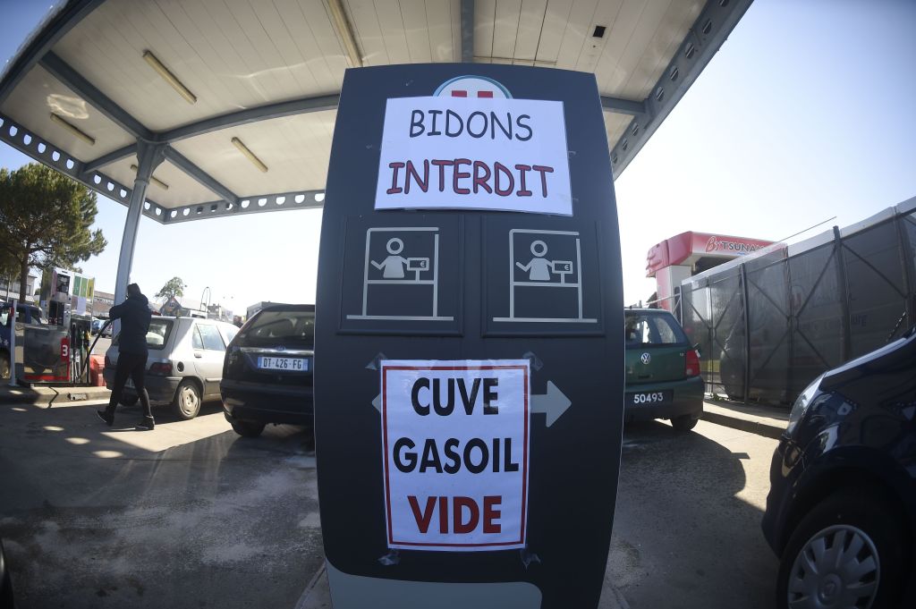  Six out of eight of France's oil refineries have shut, leading to petrol shortages