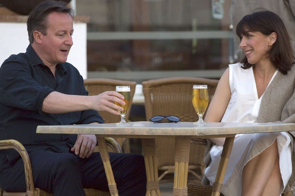  When on family holidays David Cameron prefers to orchestrate the press photo opportunities