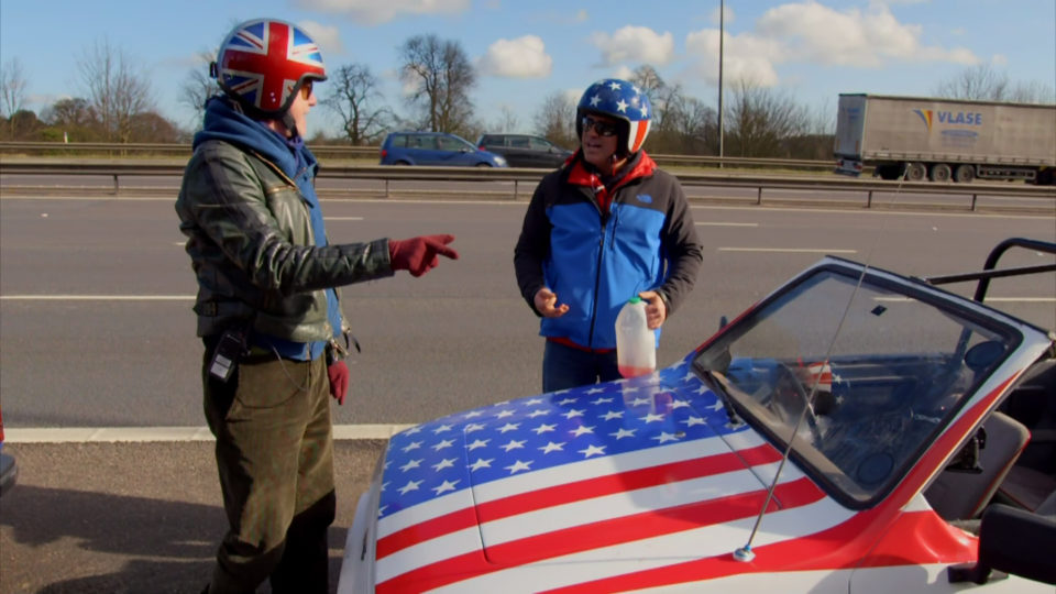  The duo's UK vs US segment was also panned for being a rip-off of a former Clarkson stunt