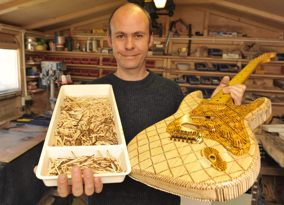  Lance Corporal Dean took two and a half years to make a guitar out of 40,000 matches