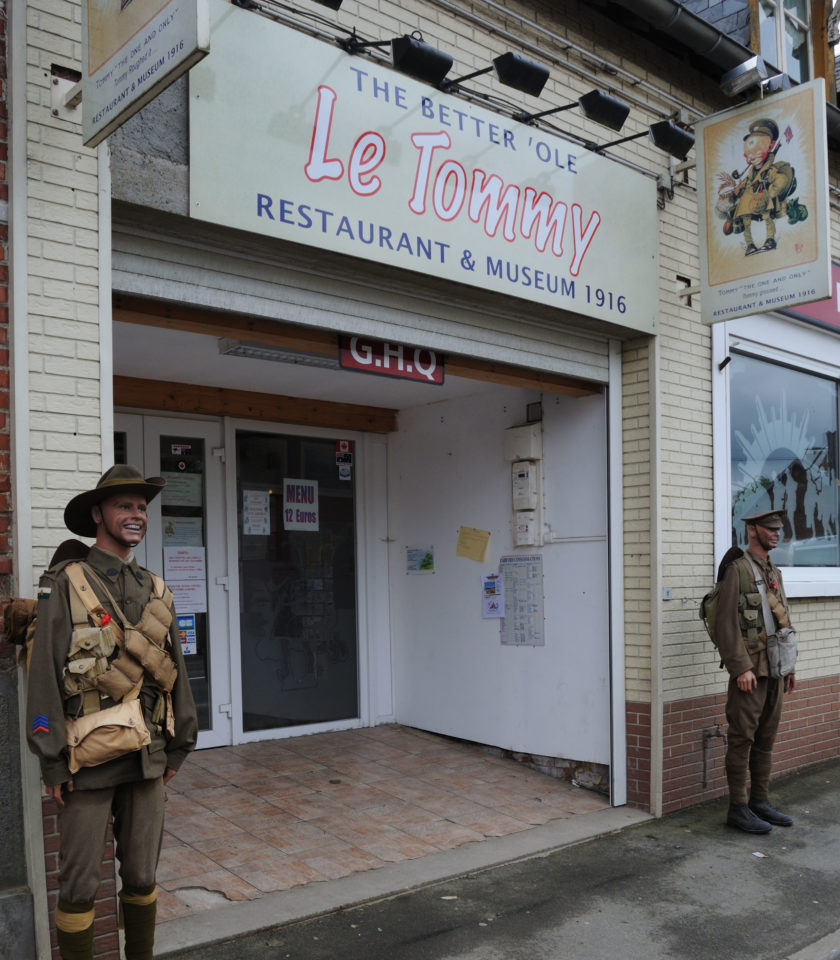 Le Tommy cafe in Pozieres on The Somme