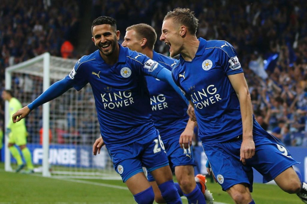  Jamie Vardy and Riyad Mahrez both made the PFA Team of the Year in Leicester's title-winning season