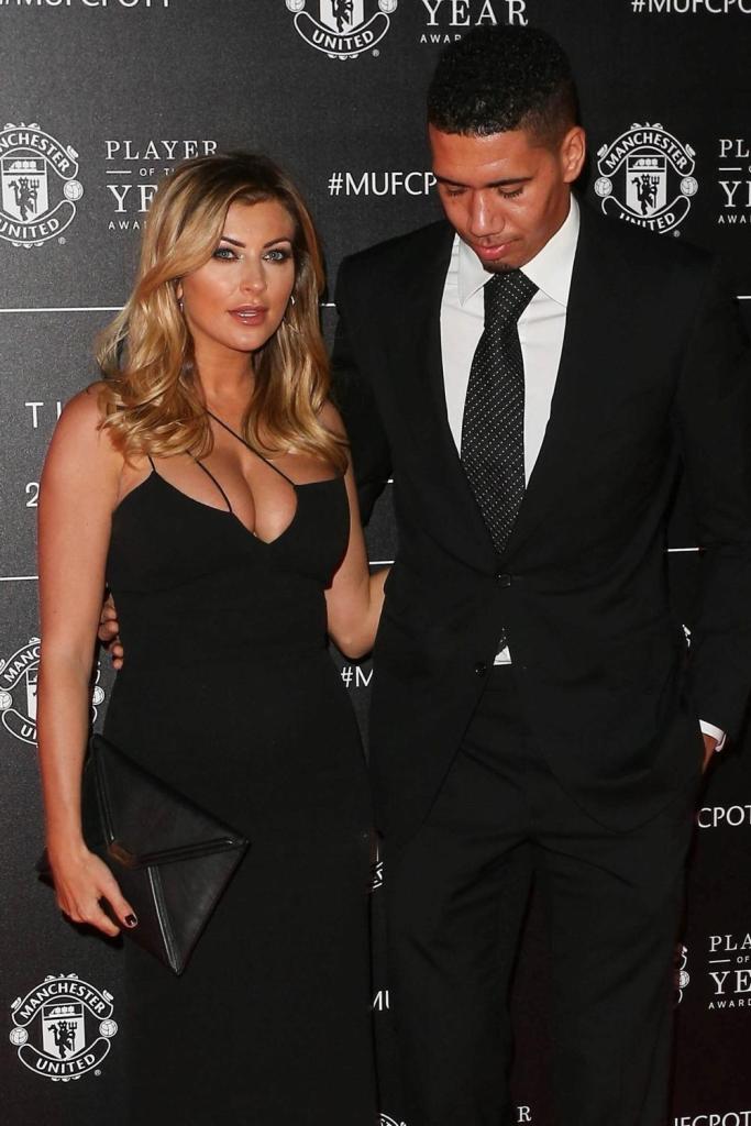 Sam Cooke and Chris Smalling pictured at the Manchester United Player of the Year Awards