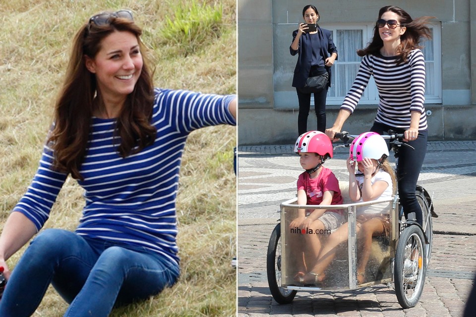 Princess Mary is a dead-ringer for Kate Middleton - here they both show more casual off-duty looks with their kids