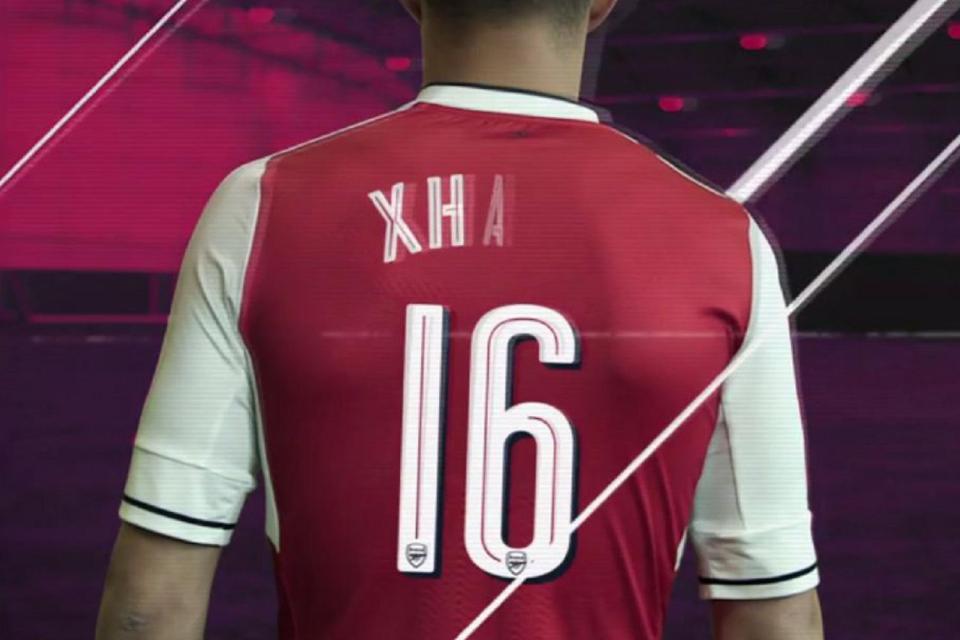 Xhaka was originally handed the No.16 shirt when he joined the Gunners