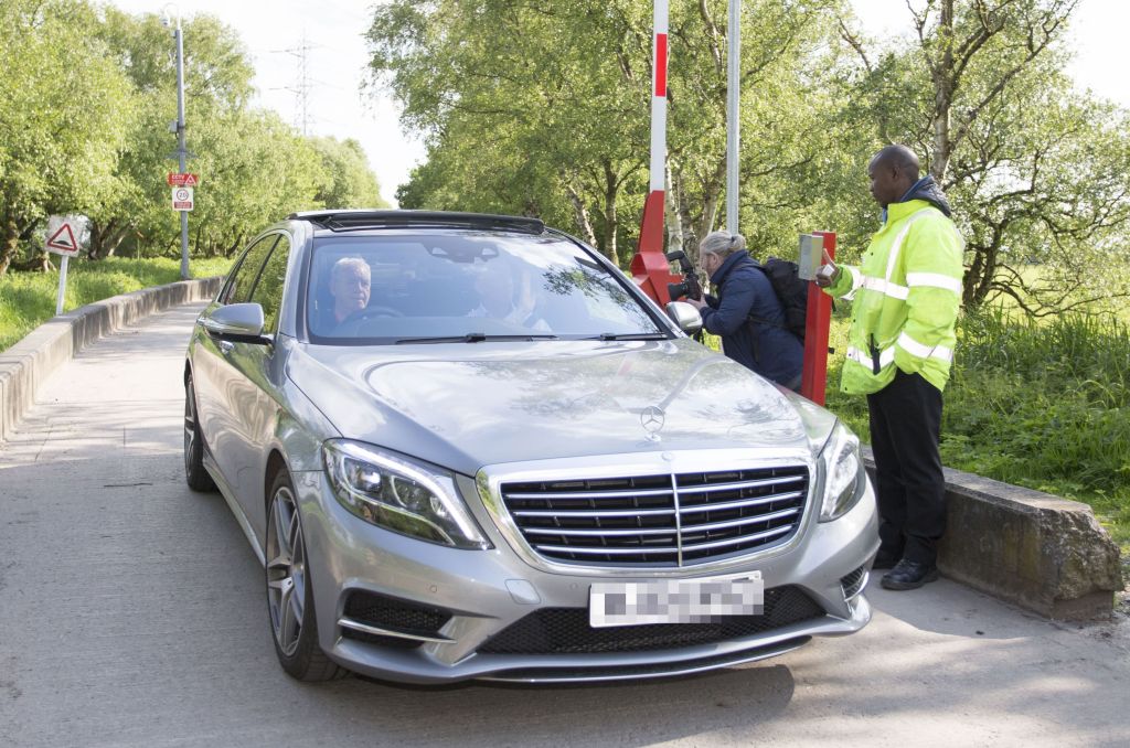  Louis van Gaal leaves Manchester United's Carrington base on Monday after being sacked