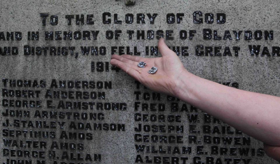  Some letters were removed from the statue, dedicated to Great War heroes