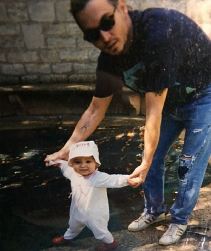 She also shared this childhood photo of her and her famous father calling him "the sweetest person"