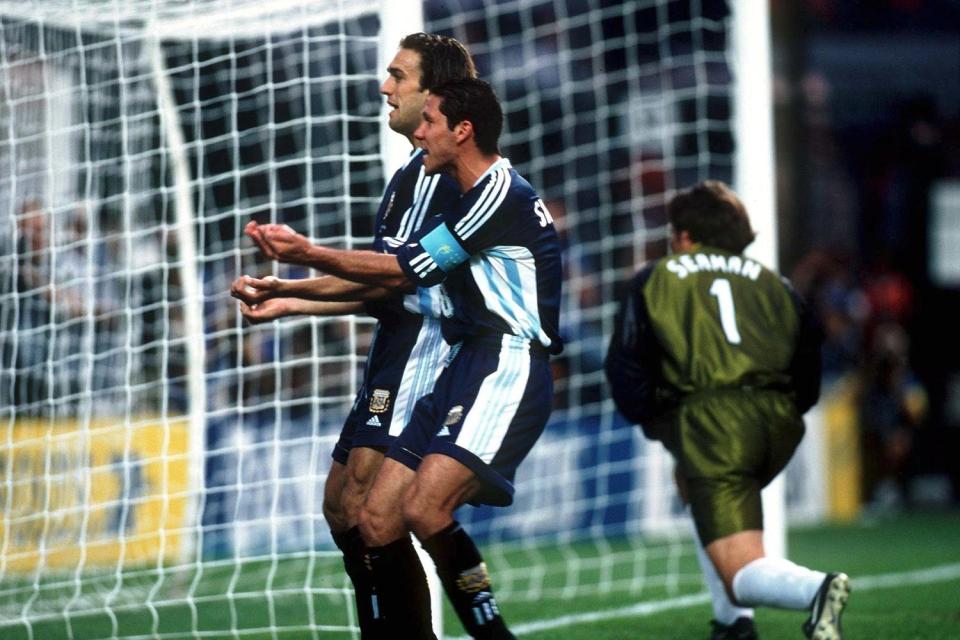 Super striker Gabriel Batistuta put Argentina ahead after six minutes