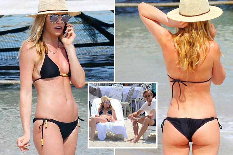 Abbey Clancy looked every inch the yummy mummy on holiday with her family