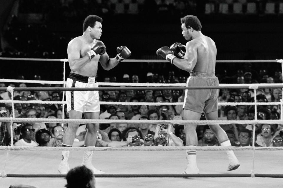 Muhammad Ali famously fought George Foreman in the Rumble in the Jungle