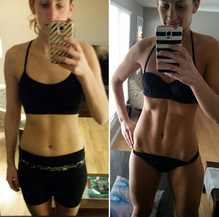  The fitness fanatic says it's all down to 'hard work and dedication'