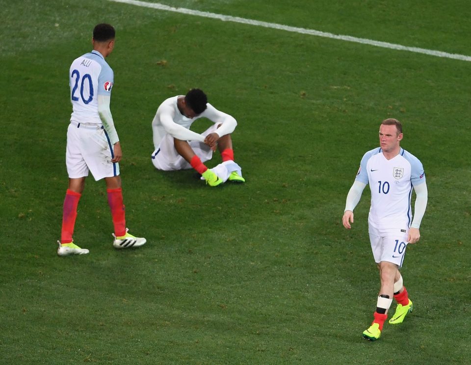 Wayne Rooney, Dele Alli and Sturridge take in the pain of their last-16 defeat