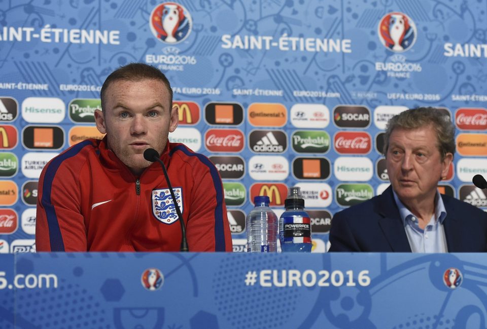 Rooney and Hodgson face the media - but the skipper could be rested against Slovakia