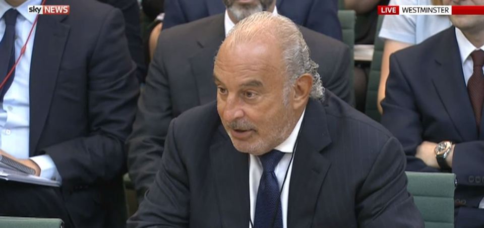  Topshop tycoon Sir Philip Green is grilled by MPs over BHS collapse